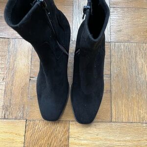 Brand New Never Worn Black Suede Boots- Size 7/7.5. Brand is Silent D